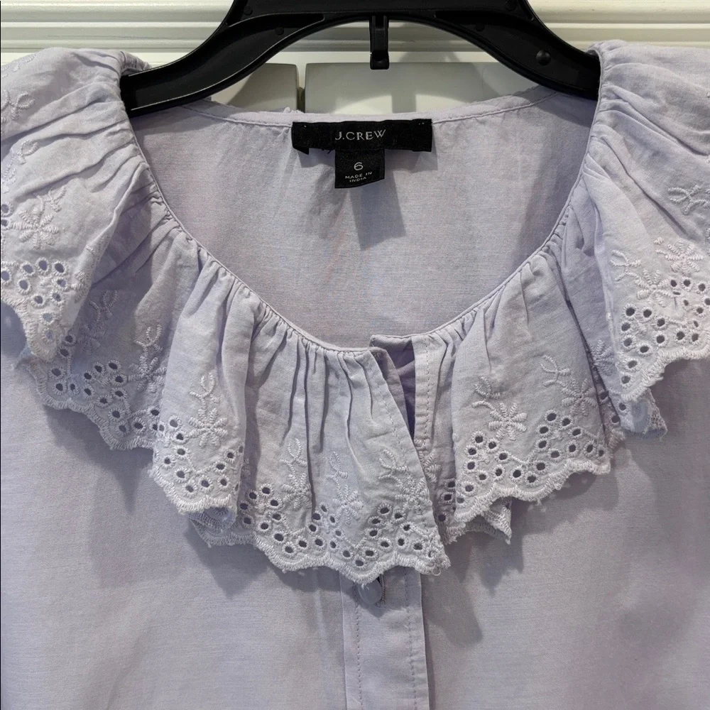 J.Crew Ruffle collar blouse - Picture 3 of 11